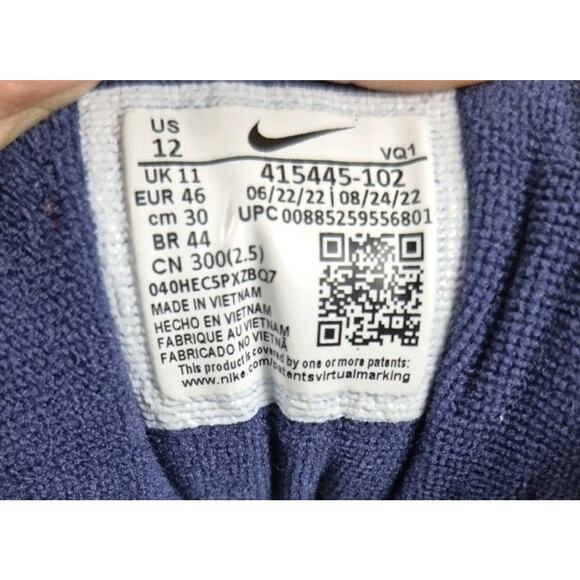 Nike Air Monarch IV 415445-102 Men's 12 White/Metallic Silver Walking Shoes - Picture 5 of 8